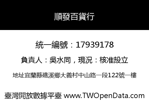 順發百貨行