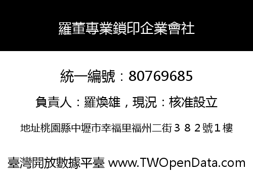 羅董專業鎖印企業會社