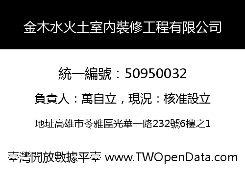 金木水火土室內裝修工程有限公司