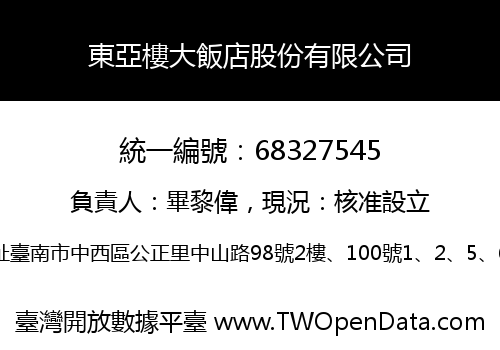 東亞樓大飯店股份有限公司