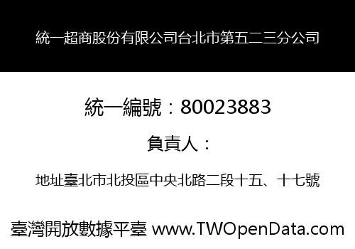 統一超商股份有限公司台北市第五二三分公司