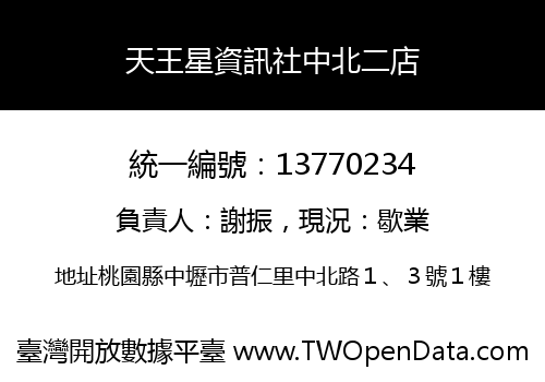 天王星資訊社中北二店