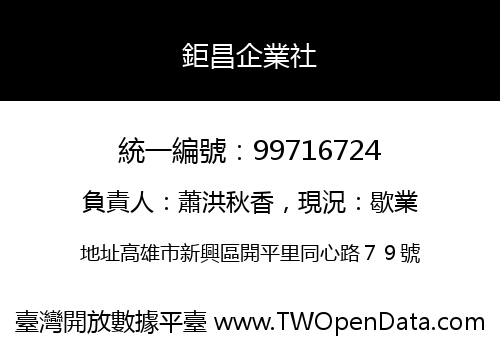 鉅昌企業社