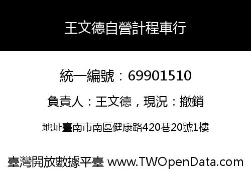 王文德自營計程車行
