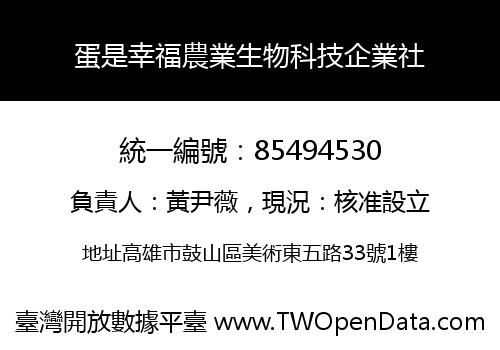 蛋是幸福農業生物科技企業社