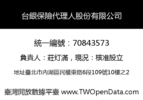 台銀保險代理人股份有限公司