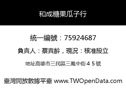 和成糖果瓜子行