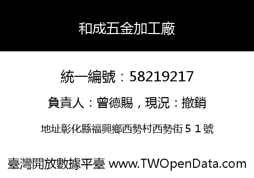 和成五金加工廠