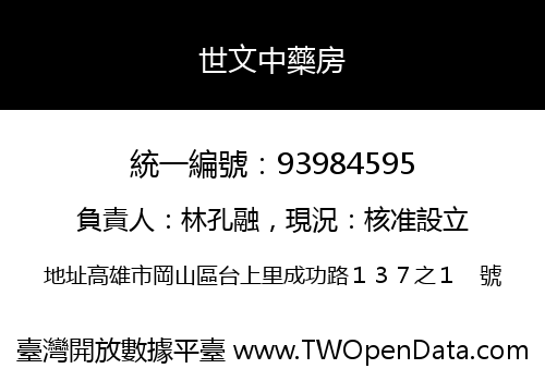 世文中藥房