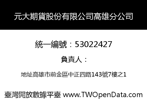 元大期貨股份有限公司高雄分公司