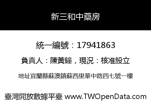 新三和中藥房