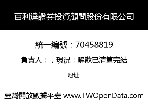 百利達證券投資顧問股份有限公司