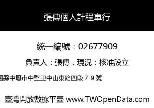 張傳個人計程車行