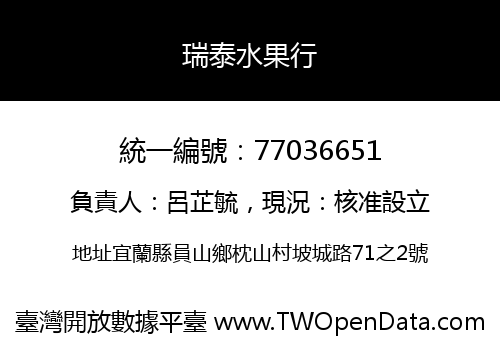 瑞泰水果行