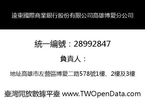 遠東國際商業銀行股份有限公司高雄博愛分公司