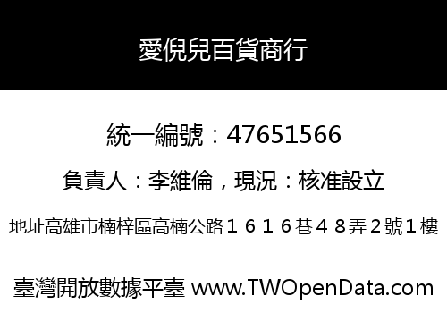 愛倪兒百貨商行
