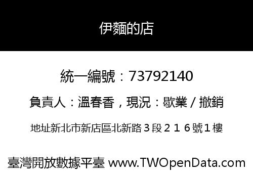 伊麵的店