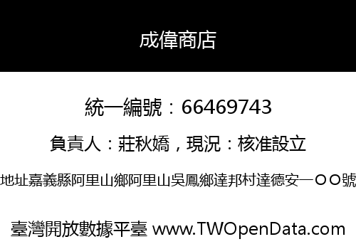 成偉商店
