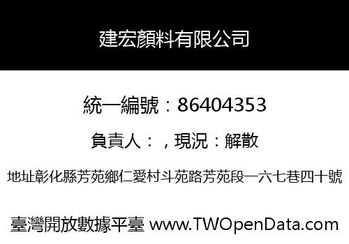 建宏顏料有限公司