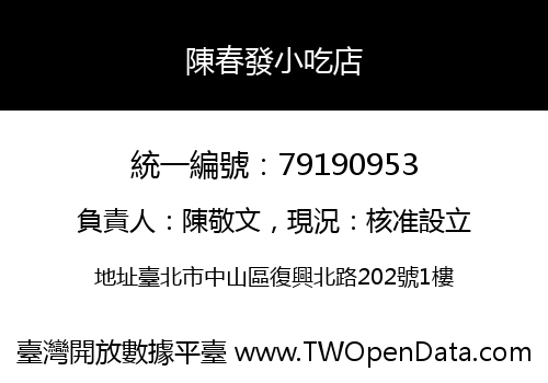 陳春發小吃店