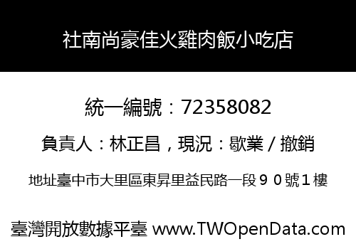 社南尚豪佳火雞肉飯小吃店