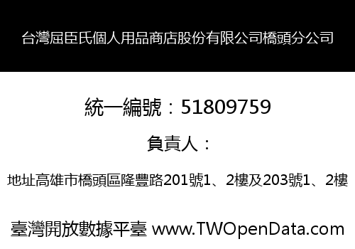 台灣屈臣氏個人用品商店股份有限公司橋頭分公司