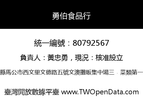 勇伯食品行