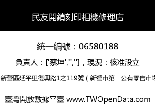 民友開鎖刻印相機修理店