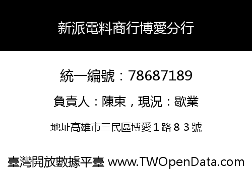 新派電料商行博愛分行