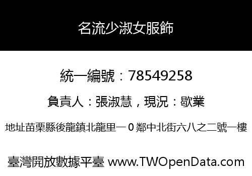 名流少淑女服飾