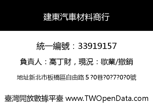 建東汽車材料商行