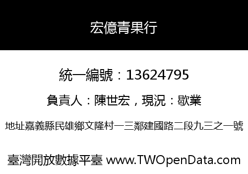 宏億青果行