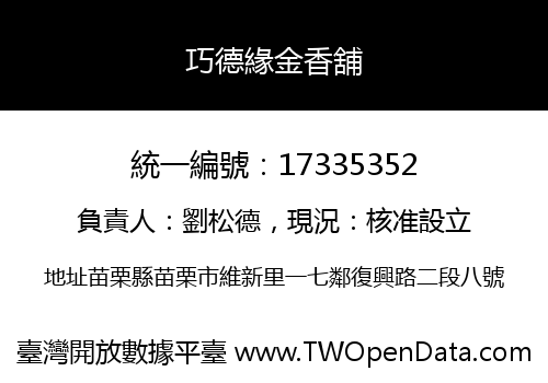 巧德緣金香舖