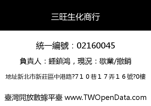 三旺生化商行