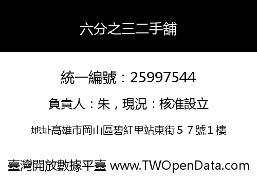 六分之三二手舖