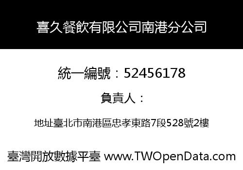 喜久餐飲有限公司南港分公司