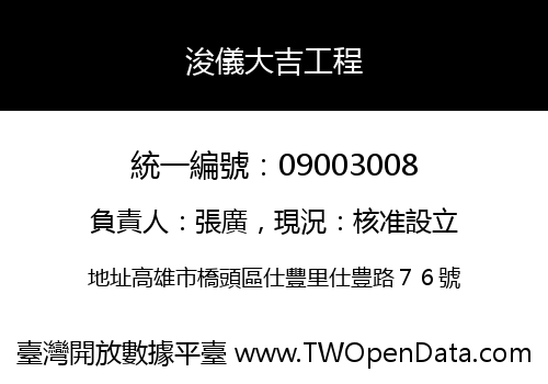 浚儀大吉工程