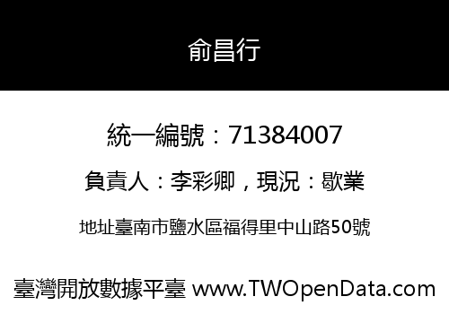 俞昌行