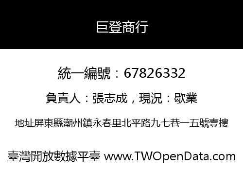 巨登商行