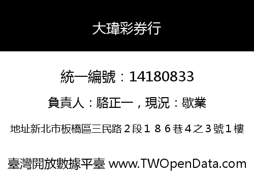 大瑋彩券行