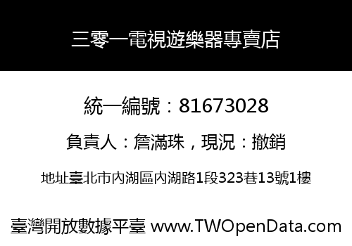 三零一電視遊樂器專賣店