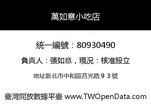 萬如意小吃店