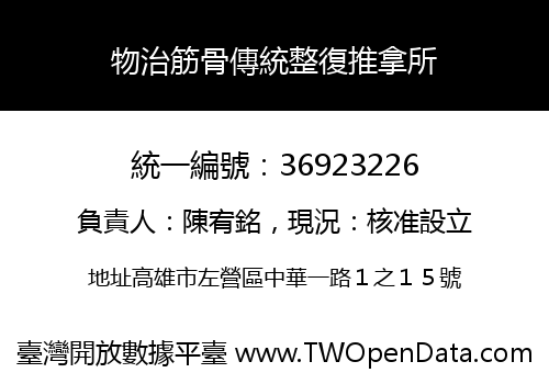 物治筋骨傳統整復推拿所