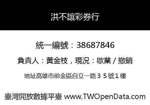 洪不讓彩券行