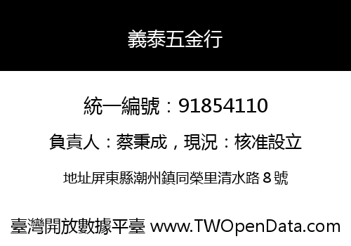 義泰五金行