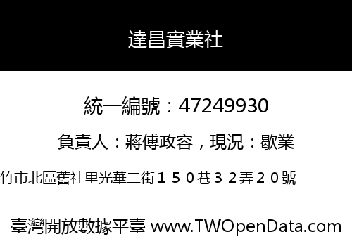 達昌實業社