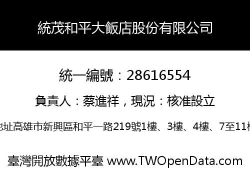 統茂和平大飯店股份有限公司