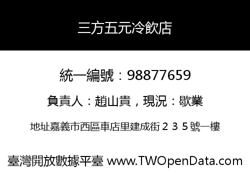 三方五元冷飲店