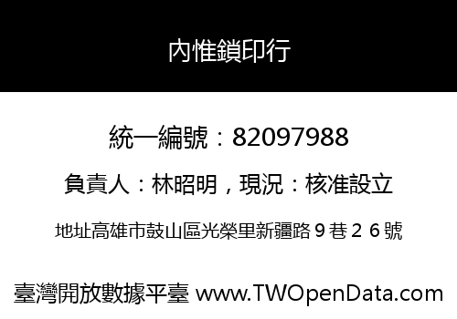 內惟鎖印行