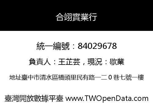 合翊實業行